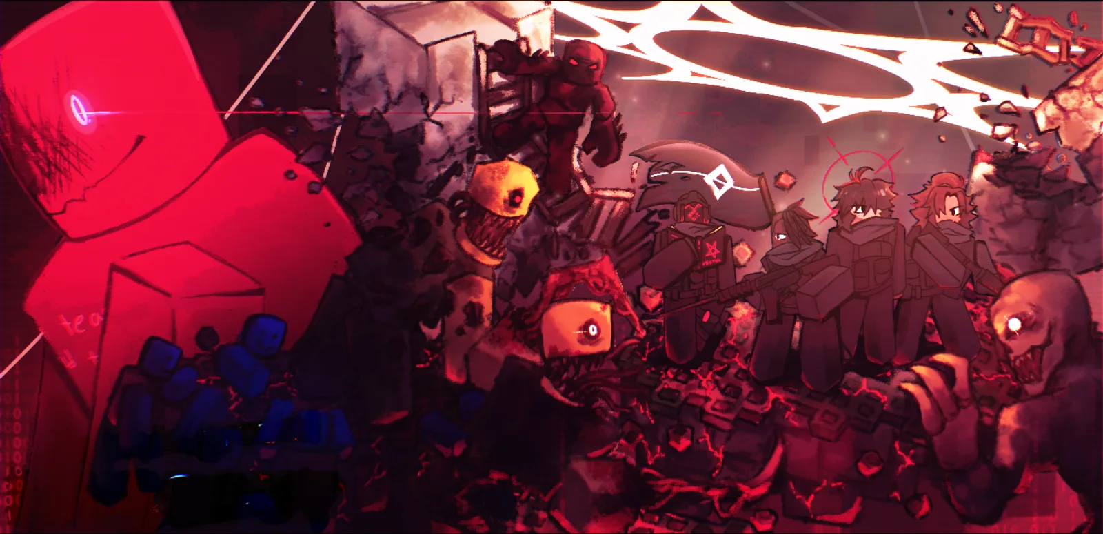 An Underground Hangout key art: c00lkidd leads an army of myths against the R.I.S.